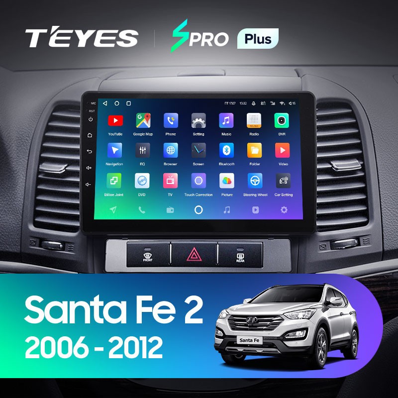 Автомобильная магнитола Teyes SPRO Plus 464 Hyundai Santa Fe 2 2006-2012 3320000₽