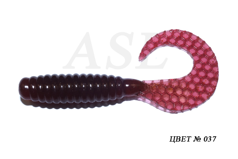 

Силиконовая приманка ASL Твистер цв. 037 L-7,5см 5шт/уп, Твистер