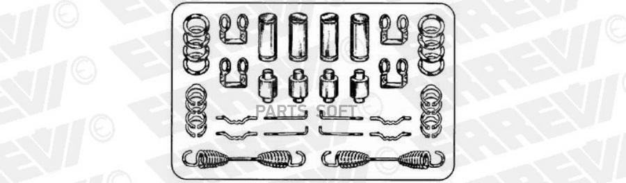 Ремкомплект тормозных колодок ERREVI 711995
