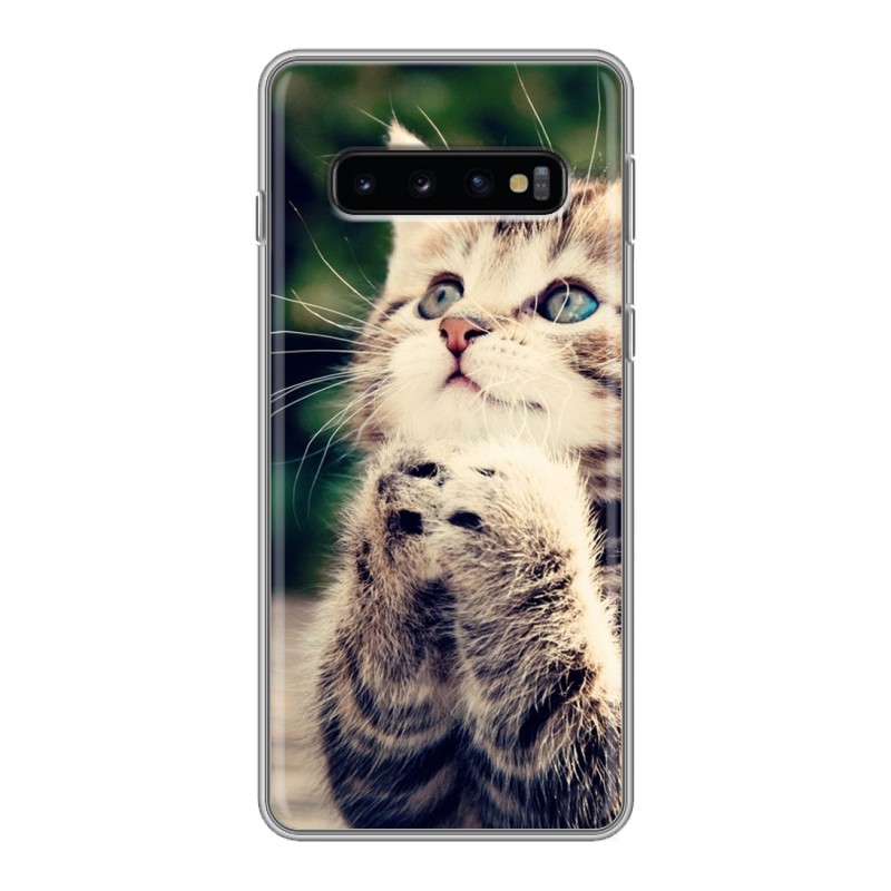 фото Чехол для samsung galaxy s10 (sm-g973) с рисунком и защитой камеры 100gadgets