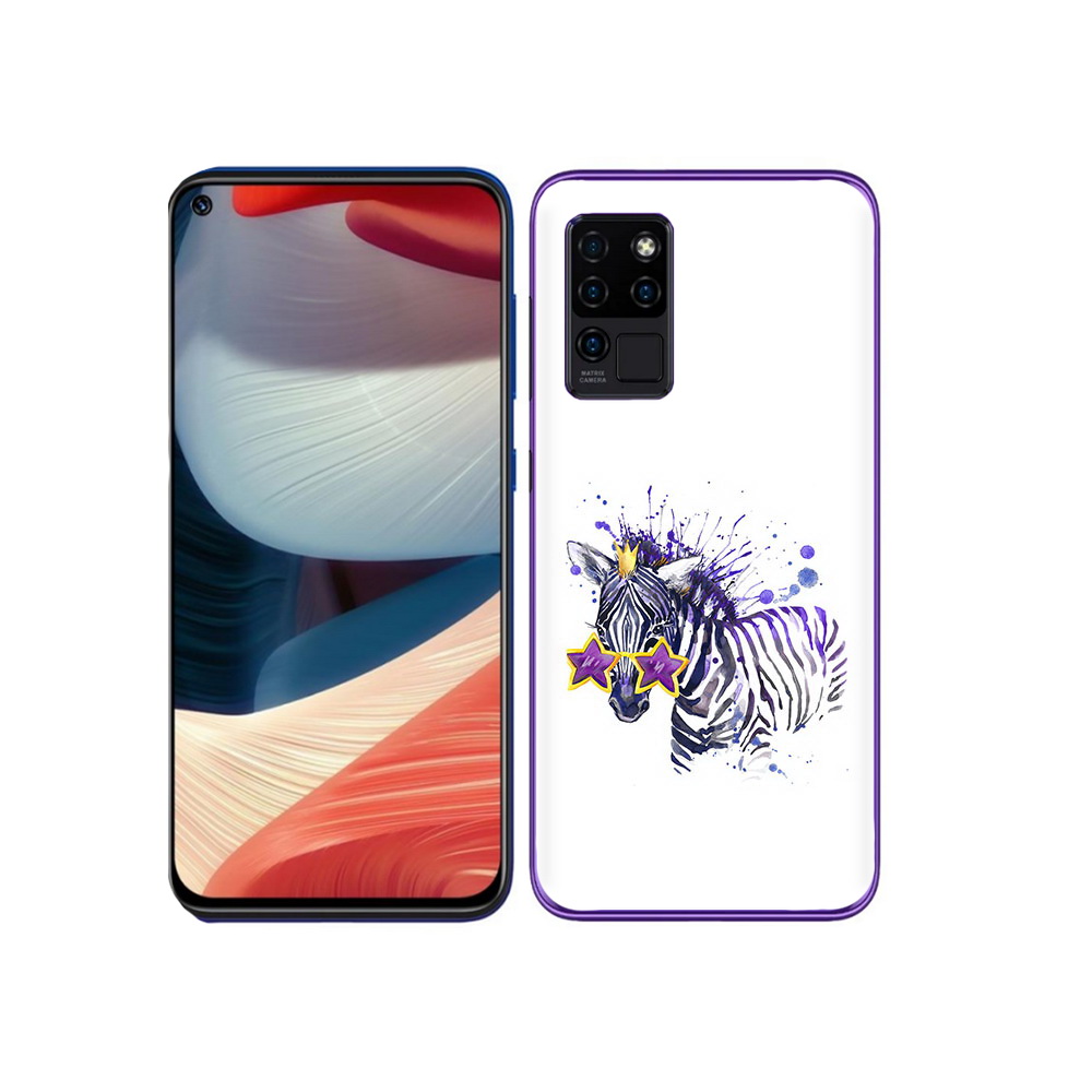 

Чехол MyPads Tocco для Oukitel C21 акварельная зебра, Прозрачный, Tocco