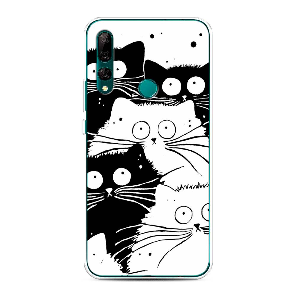 фото Чехол awog "коты черно-белые" для huawei y9 prime 2019