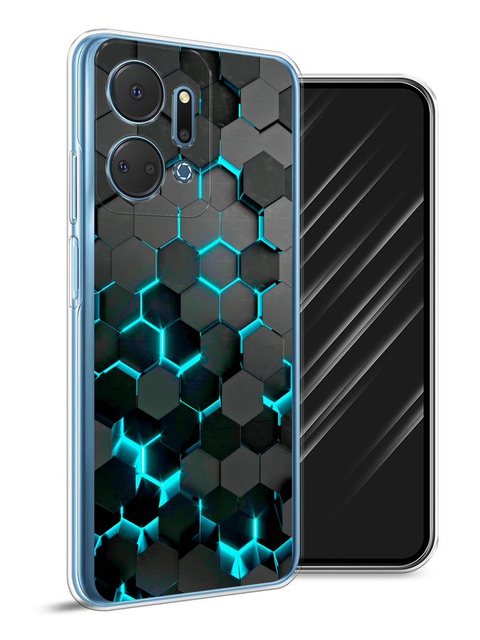 

Чехол Awog на Honor X7A Plus "Соты бирюзовые", Черный;бирюзовый;синий, 6121850-1