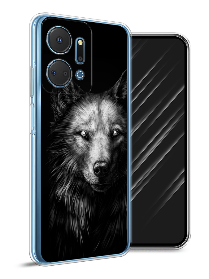

Чехол Awog на Honor X7A Plus "Волк черно белый", Серый;бежевый;белый, 6121850-1
