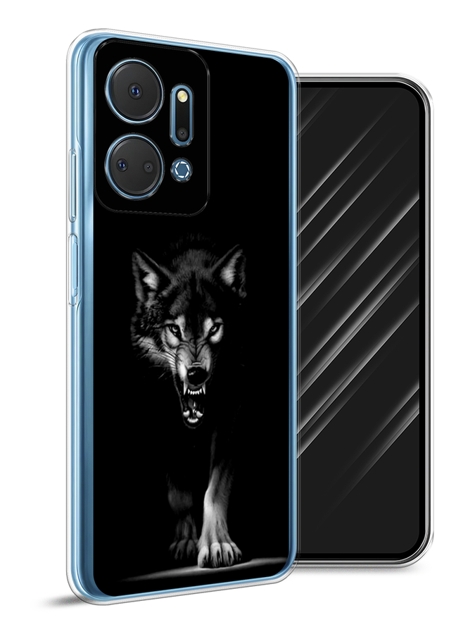 

Чехол Awog на Honor X7A Plus "Волк выходит из ночи", Серый;черный;белый, 6121850-1