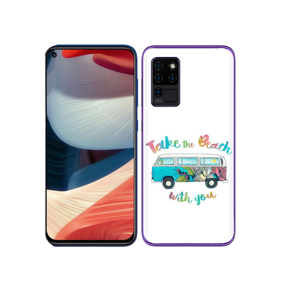 

Чехол MyPads Tocco для Oukitel C21 Хиппи автобус, Прозрачный, Tocco