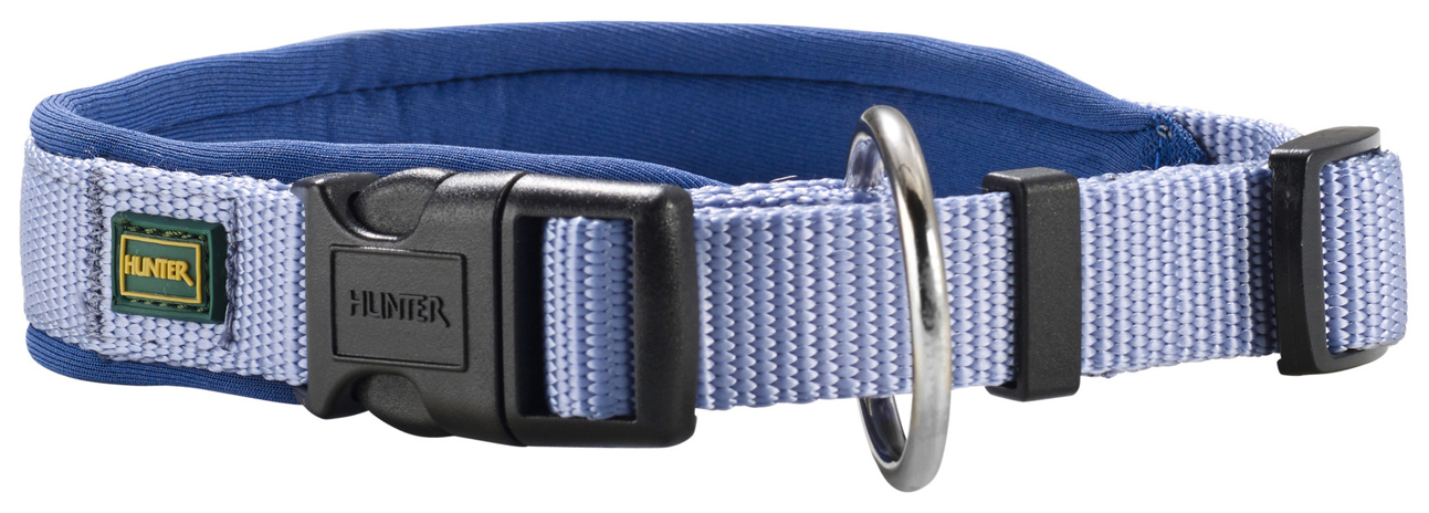 

Ошейник для собак Hunter Neoprene VP S-M, нейлон, голубой, 35-40 см