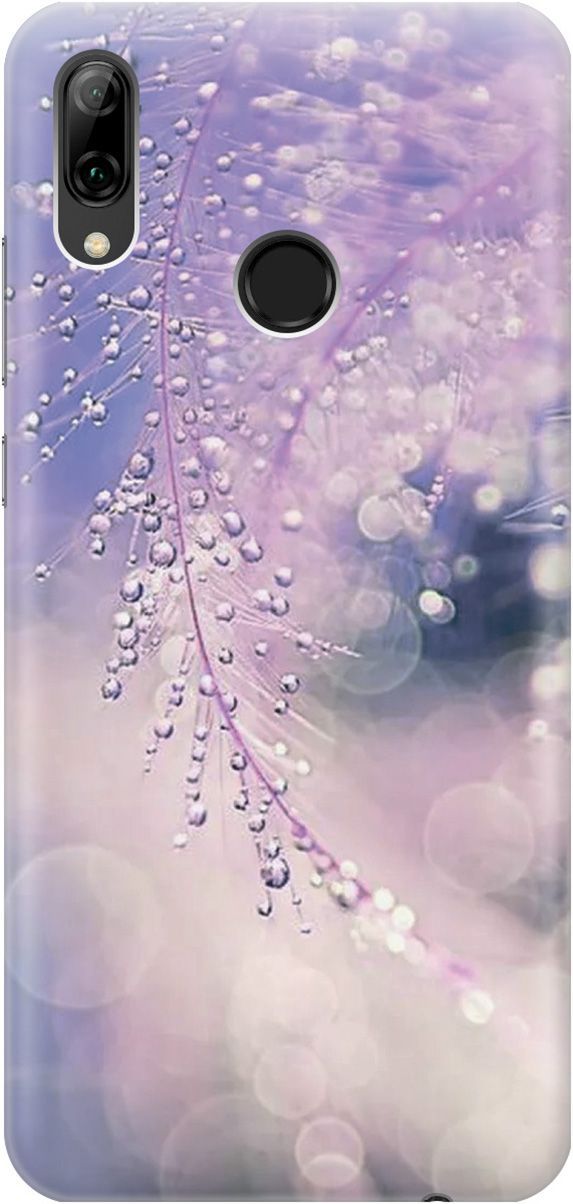 

Чехол на Honor 10 Lite/Huawei P Smart (2019) "Ветка в капельках", Белый;синий, 2219