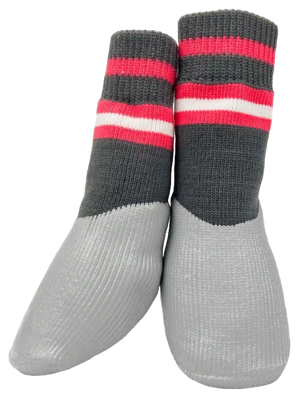 

Носки для собак Triol Полоски, XL, серо-черный с красным, Серый;черный;красный;белый