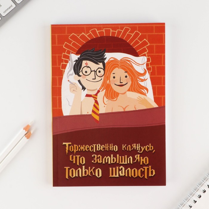 

Ежедневник в тонкой обложке А5 80 л Замышляю только шалость 2шт