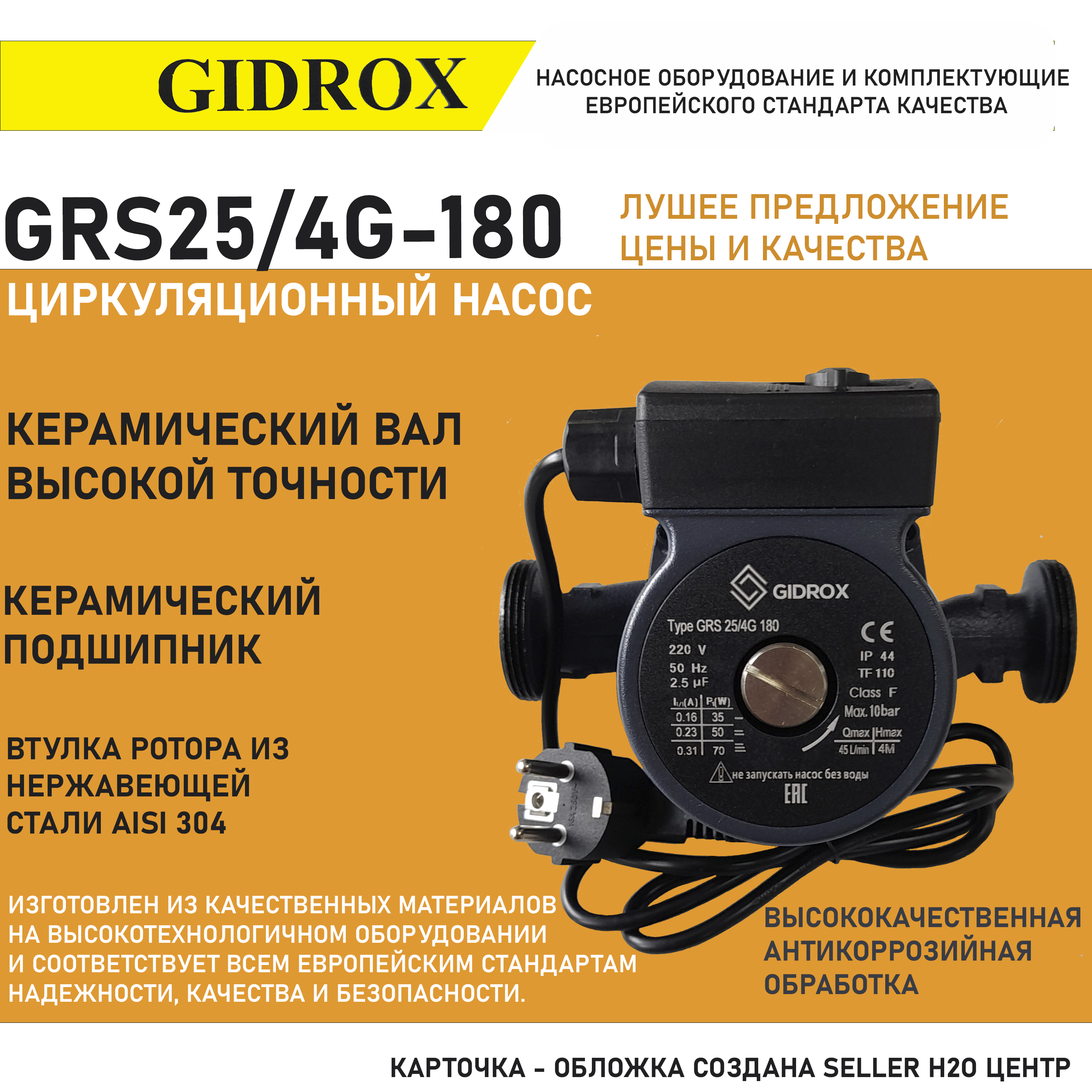 фото Циркуляционный насос gidrox rs 25/4-180