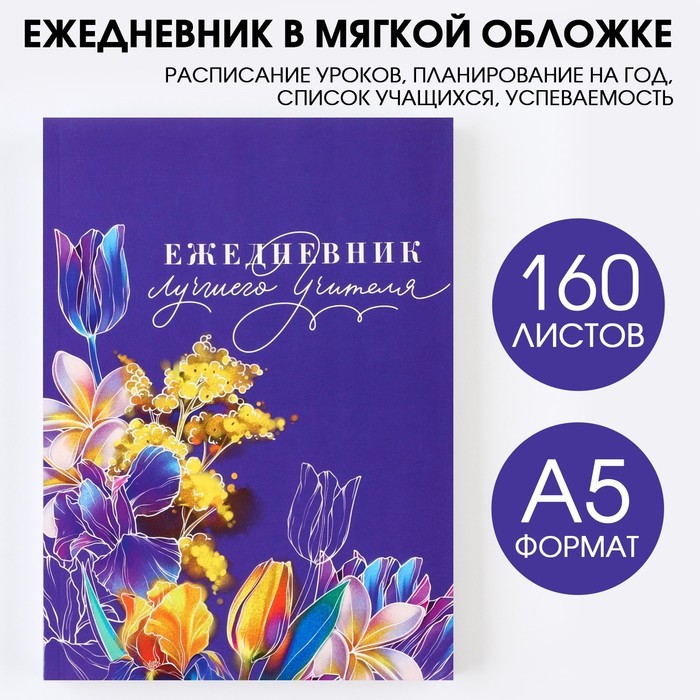 

Ежедневник Ежедневник лучшего учителя формат А5 160 л мягкая обложка