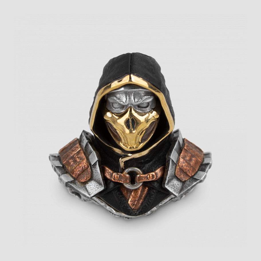 Бусина на темляк Скорпион, OLD CASTER, 2.6х2.7х1.6 см, бронза, медь, белый металл