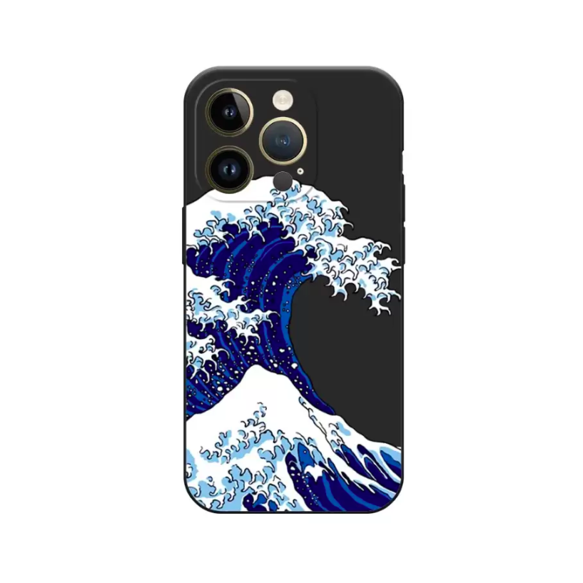 

Чехол Awog на Apple iPhone 14 Pro Max / Айфон 14 Pro Max "Волна в Канагаве", Разноцветный, 15050-4