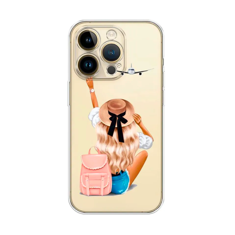 

Чехол Awog на Apple iPhone 14 Pro Max / Айфон 14 Pro Max "Автостопом самолетом", Разноцветный, 15050-7