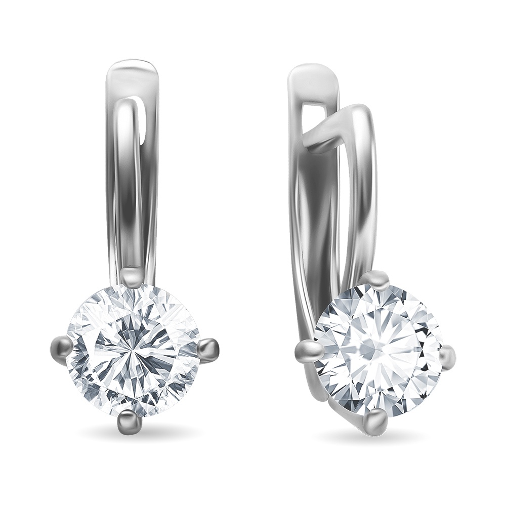 

Серьги из серебра 585Gold 702011712, фианит, 702011712