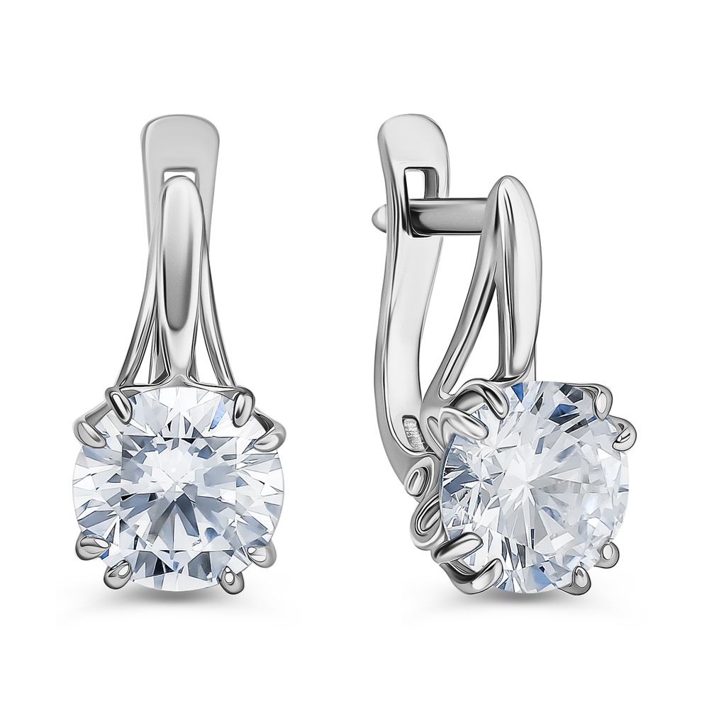 

Серьги из серебра 585Gold 702011752, фианит, 702011752