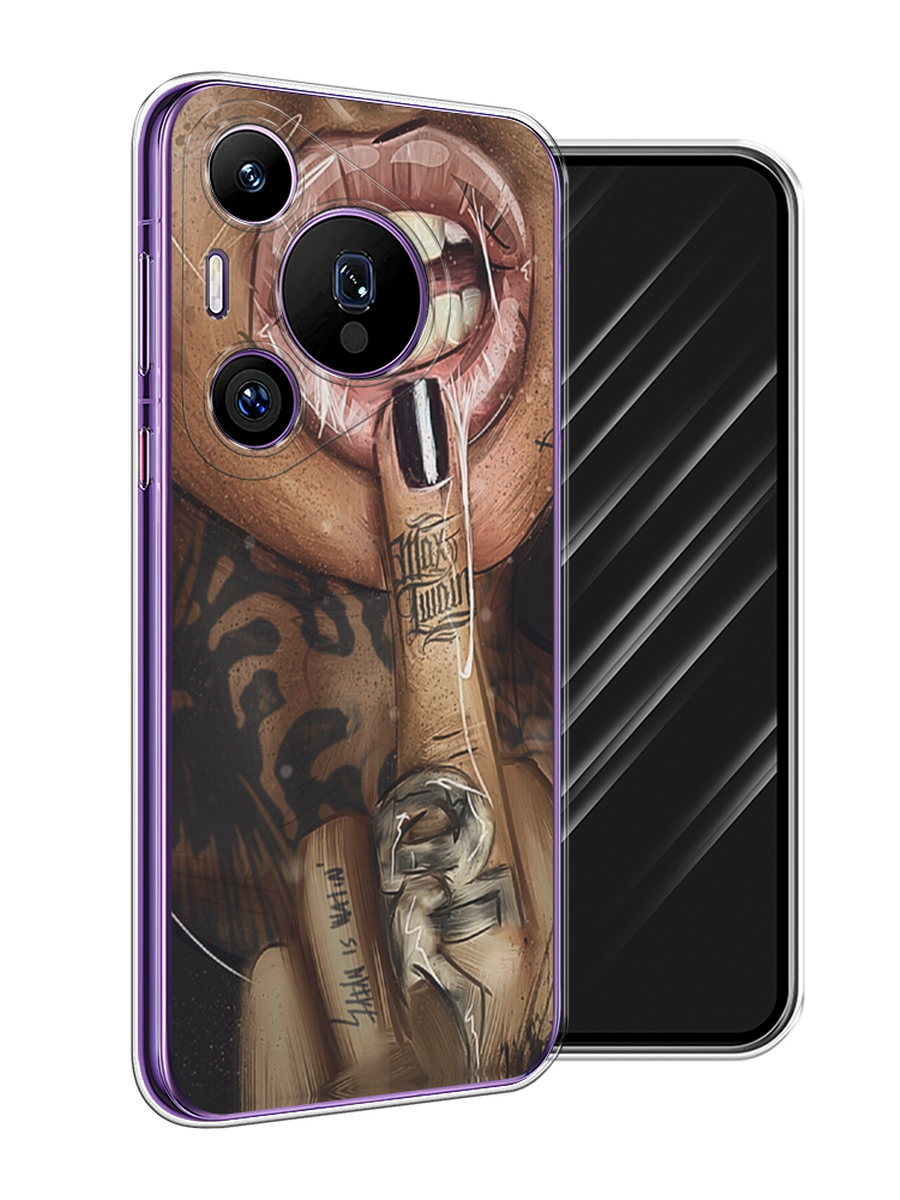 

Чехол Awog на Huawei Pura 70 Pro/70 Pro Plus "Девушка с татуировками", Бежевый;розовый;черный, 6124450-1