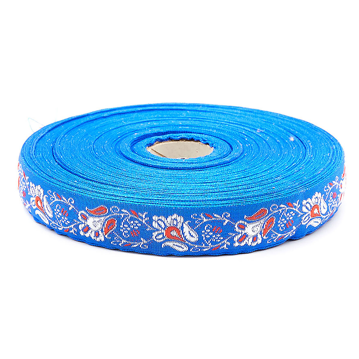 

Лента жаккард 'Красная лента' С1852Г17, 8933 (синий, белый, красный, белый), 24мм*25м