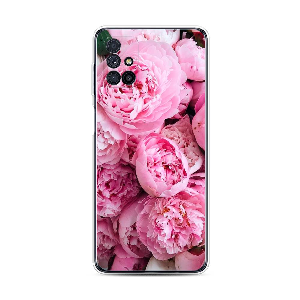 

Чехол на Samsung Galaxy M31s "Розовые пионы", Бежевый;розовый, 2101450-2