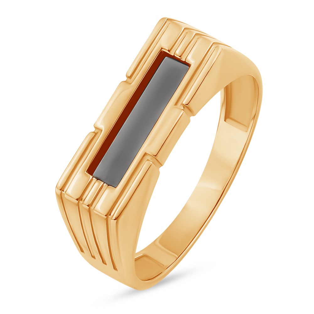 

Кольцо печатка из золота р.  585Gold 601007939, фианит, 601007939