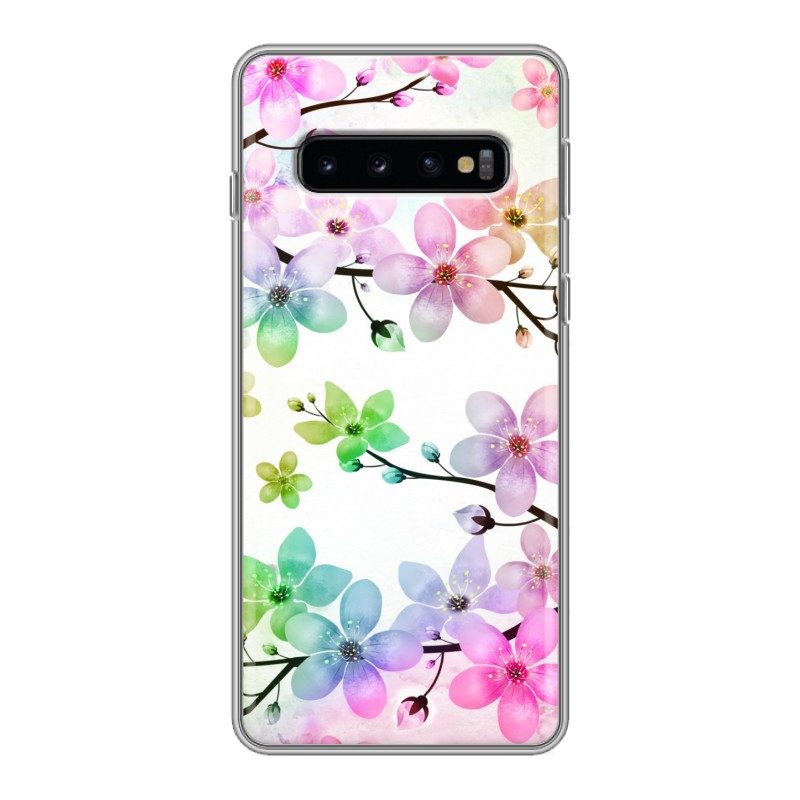 фото Чехол для samsung galaxy s10 (sm-g973) с рисунком и защитой камеры 100gadgets