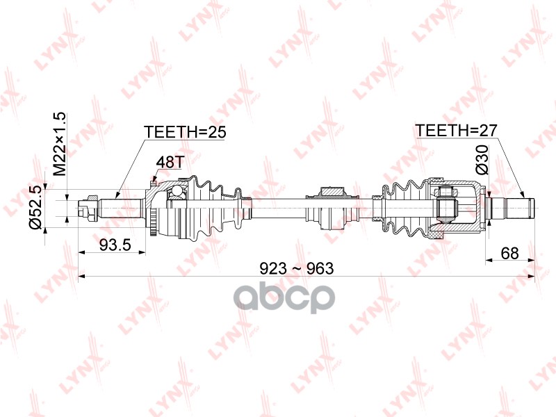 Привод В Сборе Lynxauto Cd-1065a LYNXauto арт. CD-1065A