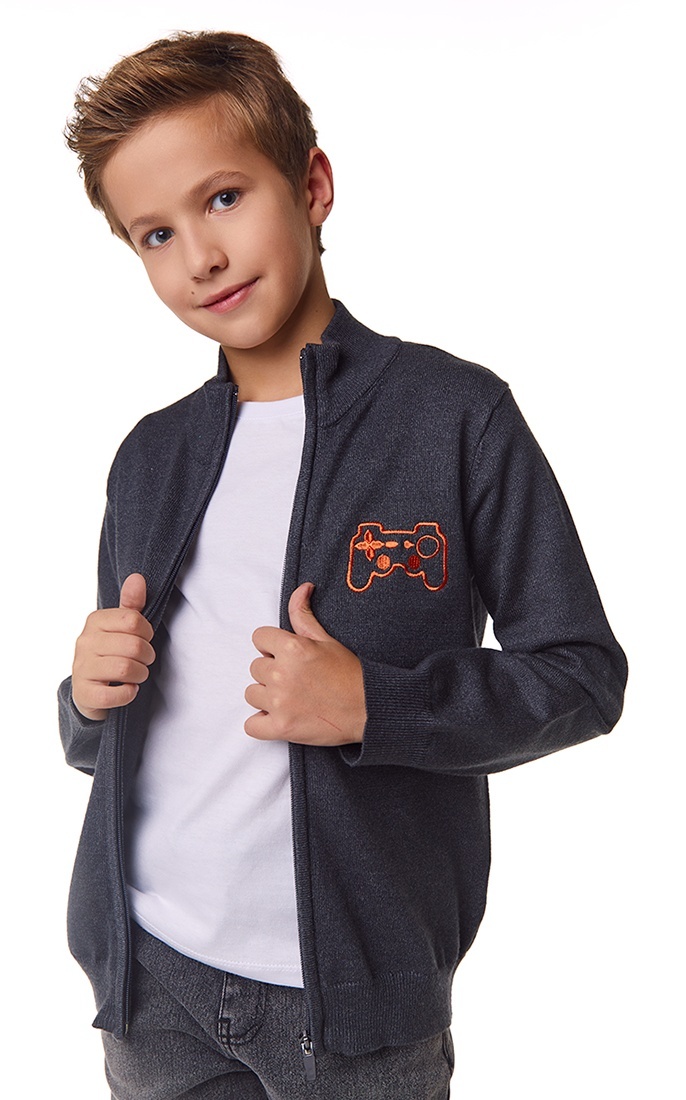 

Кардиган детский Kari AW24C10843224, графитовый, 122, Серый, 232755