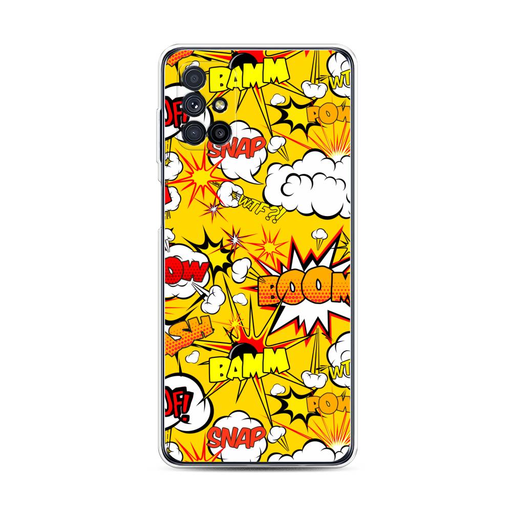 

Чехол на Samsung Galaxy M31s "Поп Арт эффекты", Желтый;белый;оранжевый, 2101450-6