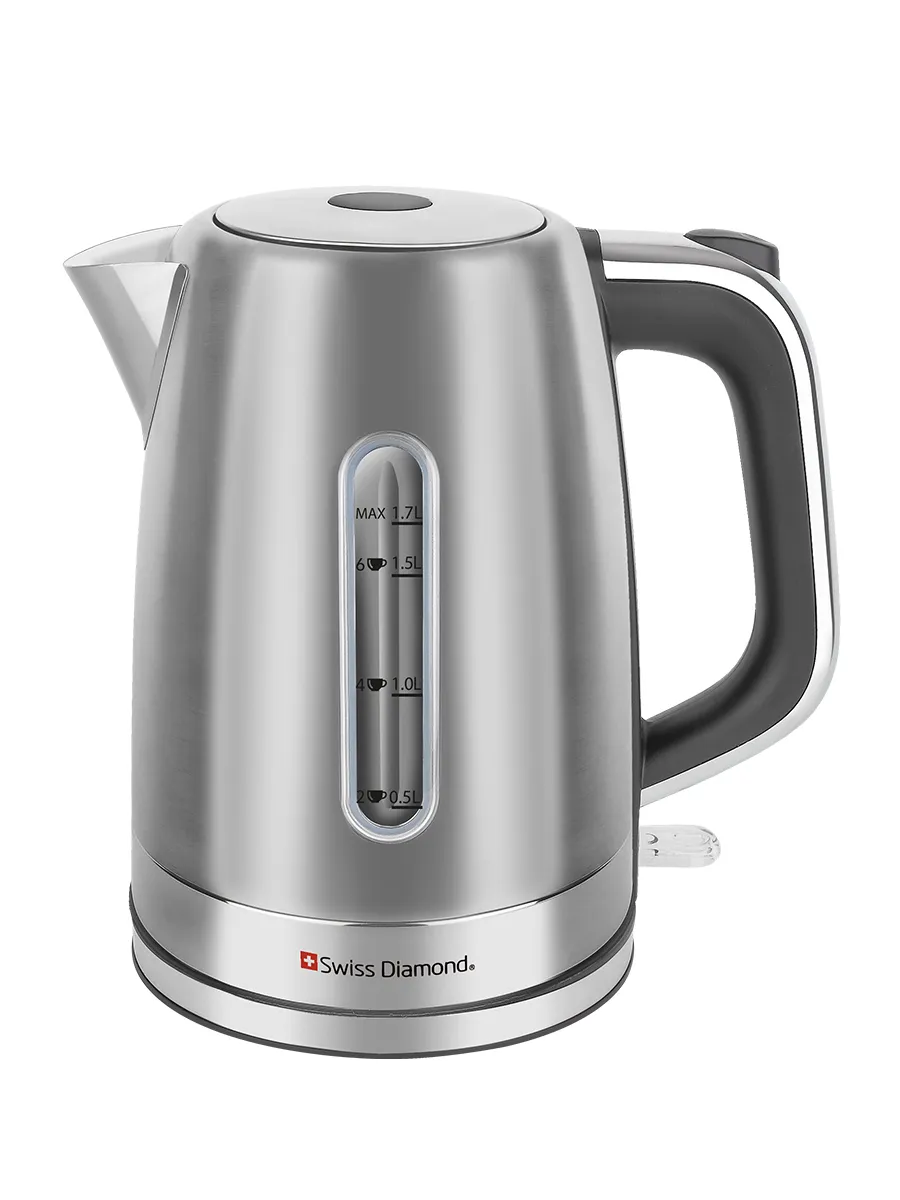 

Чайник электрический Swiss Diamond SD-EK 009 1.7 л Silver, Gray, Black, Серебристый;серый;черный, SD-EK 009