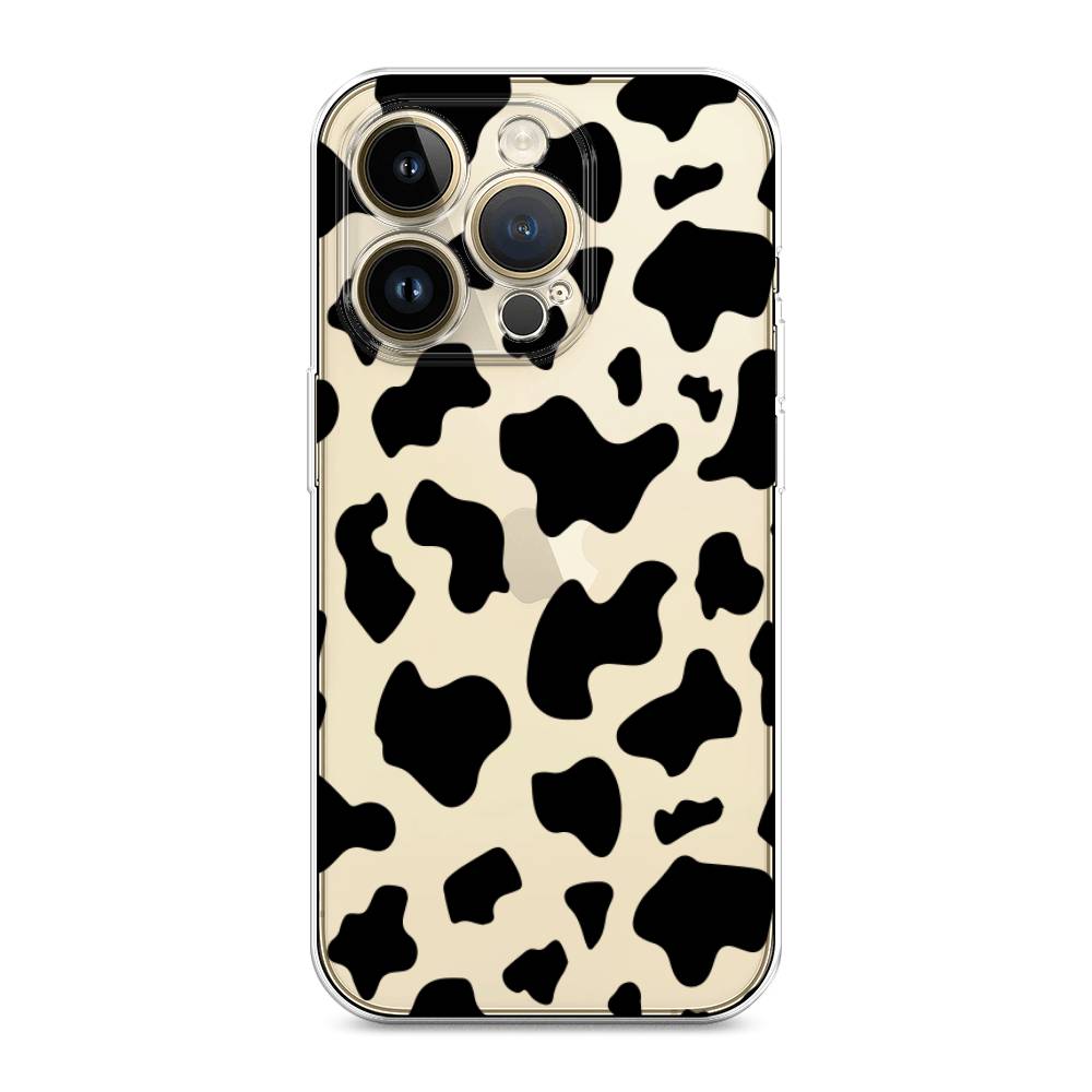 Чехол Awog на Apple iPhone 14 Pro Max / Айфон 14 Pro Max Пятна коровы черные