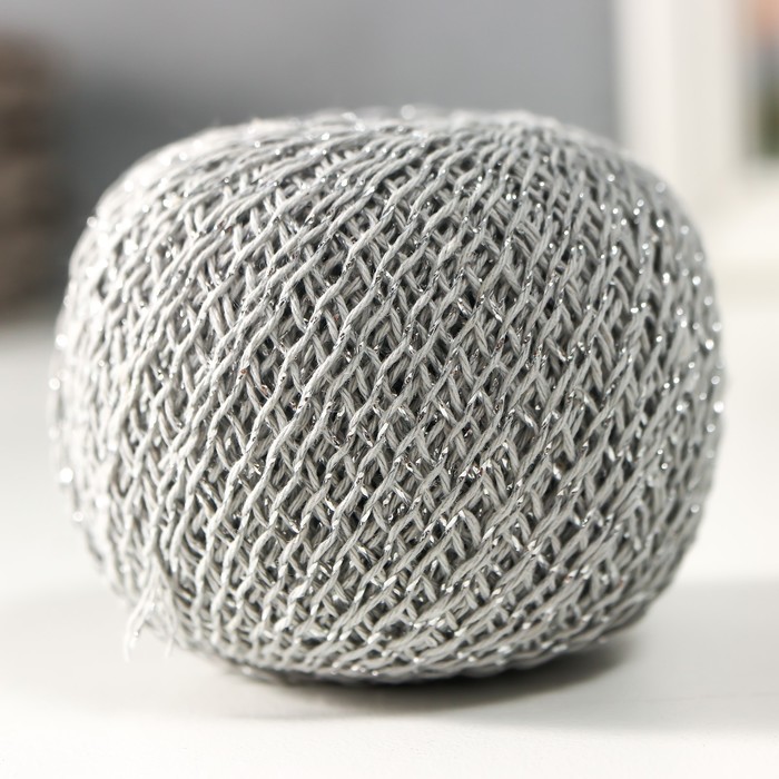 

Нитки вязальные "Снежинка сверкающая" 195м/25гр 86% хлопок,14% люрекс цвет 4302, Нитки для вязания "Снежинка сверкающая"