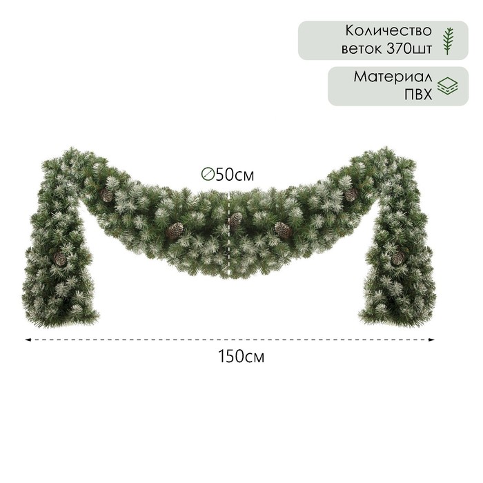 

Сваг заснеженный "Генеральский" 150 см., 370 веток