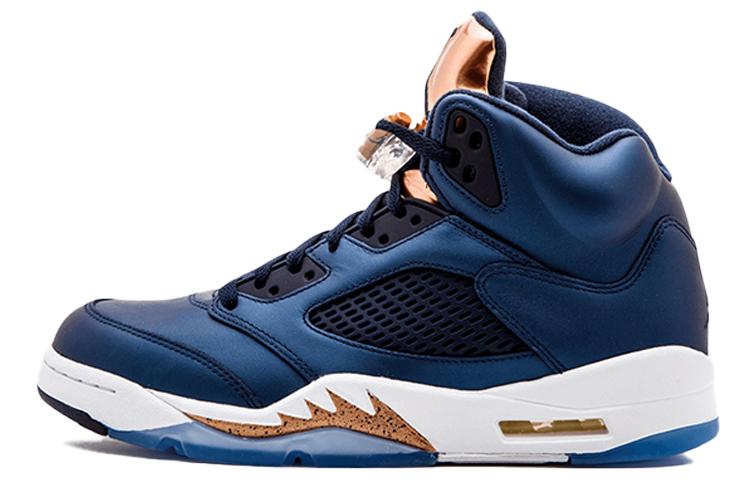 

Кеды унисекс Jordan Air Jordan 5 Retro Bronze синие 42 EU, Синий, Air Jordan 5 Retro Bronze