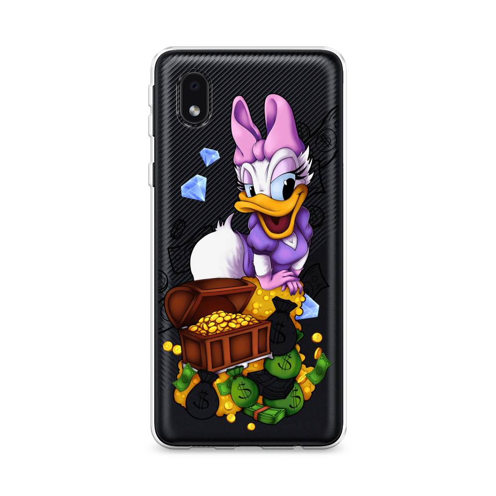 

Чехол на Samsung Galaxy A01 Core "Rich Daisy Duck", Коричневый;белый;фиолетовый, 2101250-6