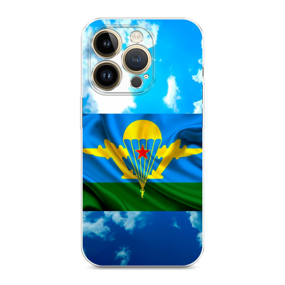 

Чехол Awog на Apple iPhone 14 Pro Max / Айфон 14 Pro Max "ВДВ флаг в небесах", 15050-5