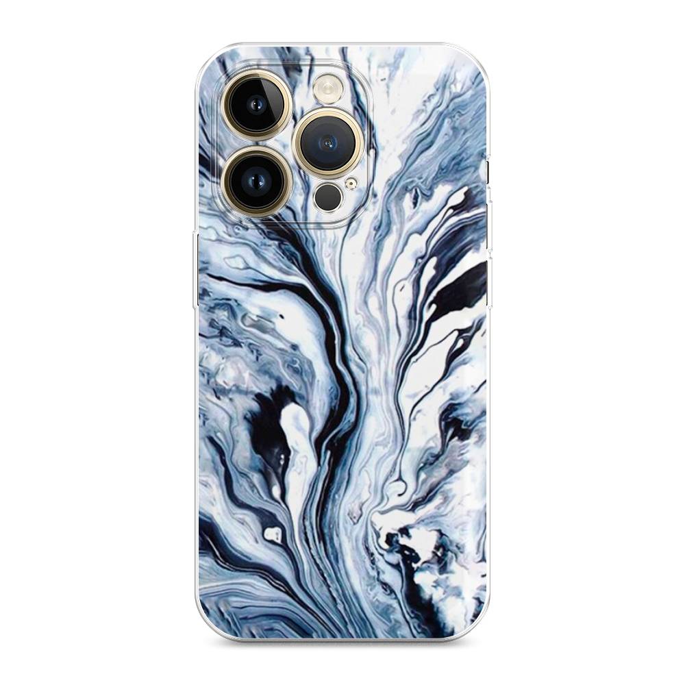 

Чехол Awog на Apple iPhone 14 Pro Max / Айфон 14 Pro Max "Голубой минерал мрамор", 15050-3
