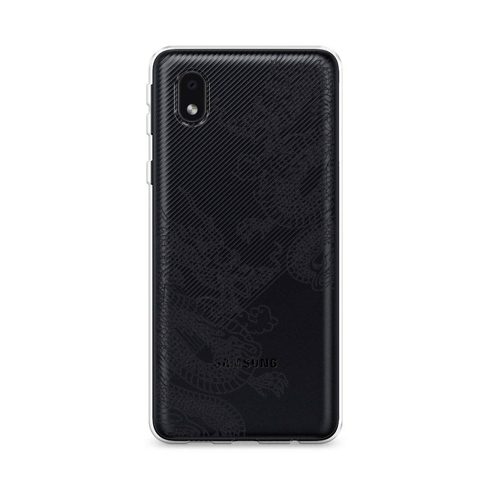 

Чехол на Samsung Galaxy A01 Core "Два китайских дракона", Серый;черный, 2101250-1