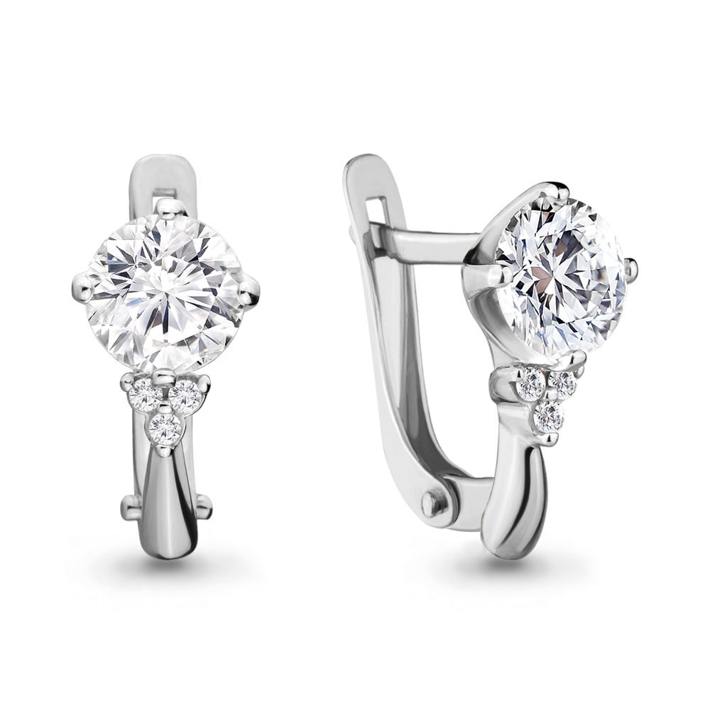 

Серьги из серебра с фианитом Aquamarine Aquamarine 433941А_925_р, 433941А_925_р
