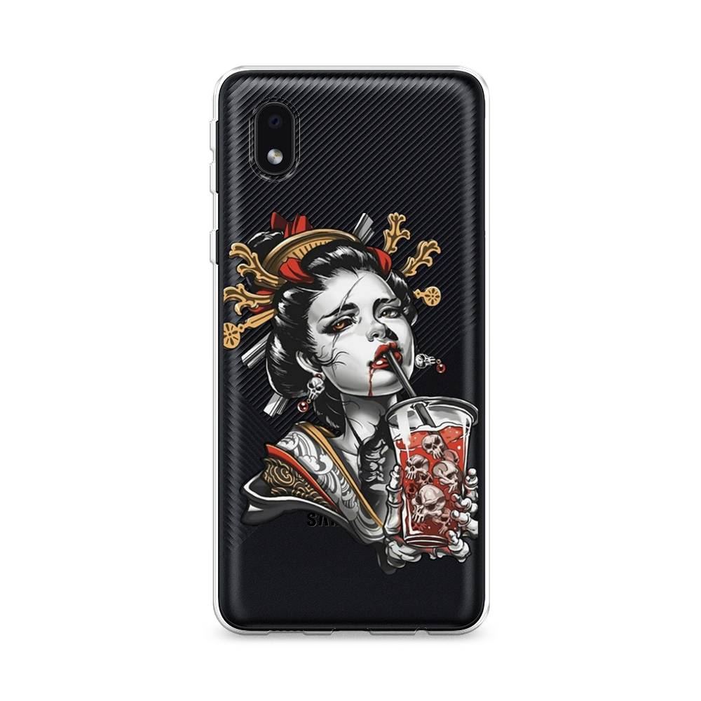 

Чехол на Samsung Galaxy A01 Core "Опасная гейша", Красный;черный;серый, 2101250-4