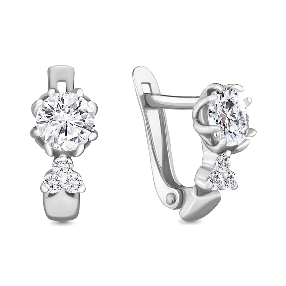

Серьги из серебра с фианитом Aquamarine Aquamarine 433931А_925_р, 433931А_925_р