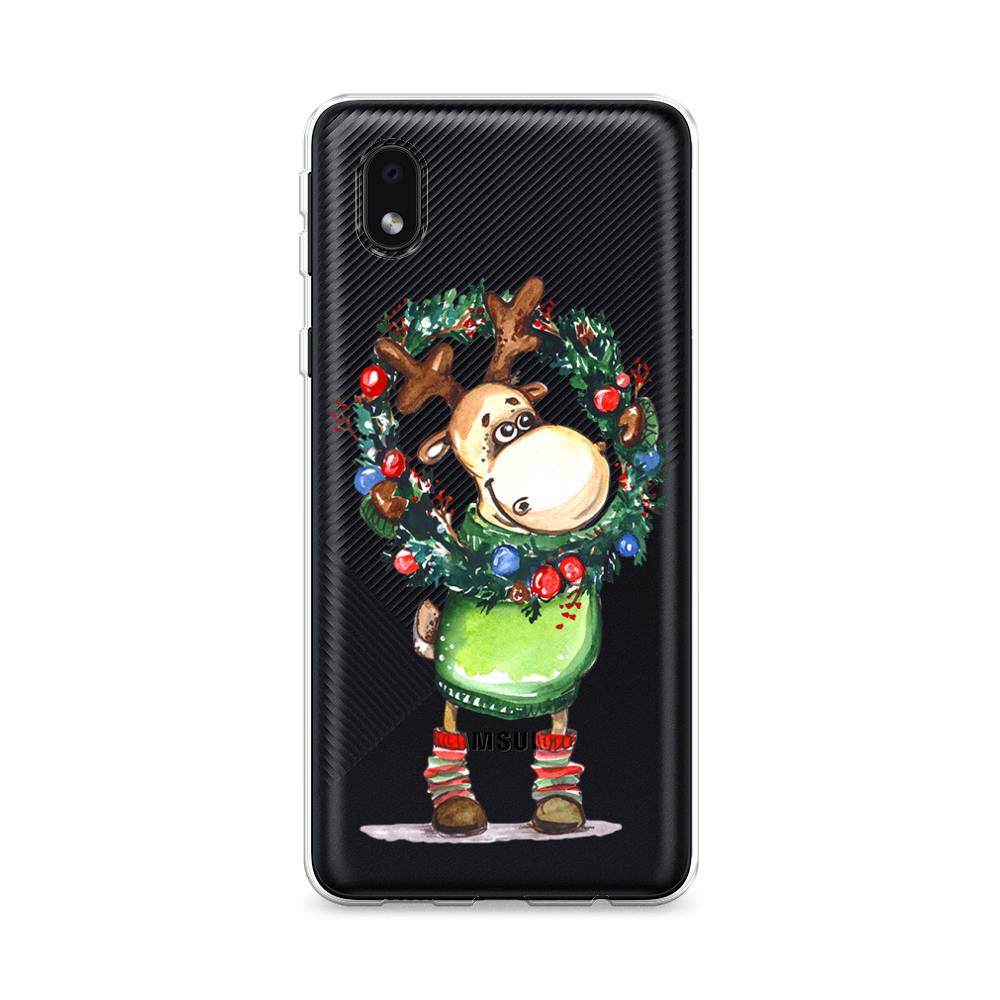 

Чехол на Samsung Galaxy A01 Core "Олень с новогодним венком", 2101250-4