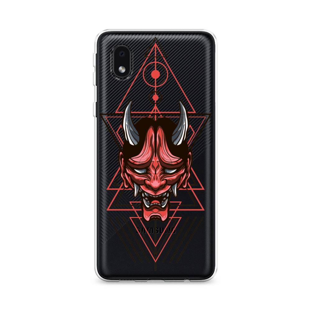 

Чехол на Samsung Galaxy A01 Core "Hanya Oni mask", Серый;красный;черный, 2101250-4