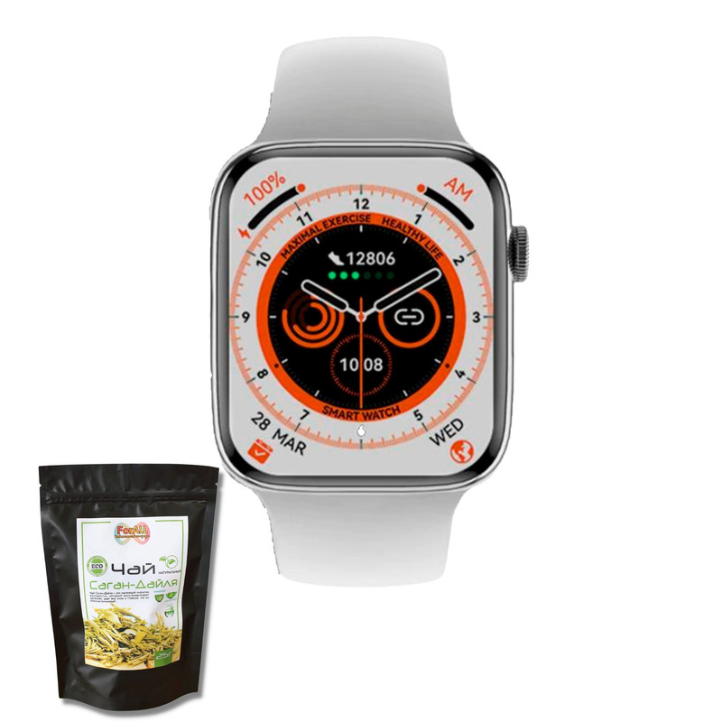 фото Смарт часы smart watch 8 max серебристые forall