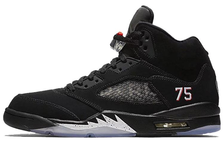 

Кеды унисекс Jordan Air Jordan 5 psg 75 черные 44.5 EU, Черный, Air Jordan 5 psg 75