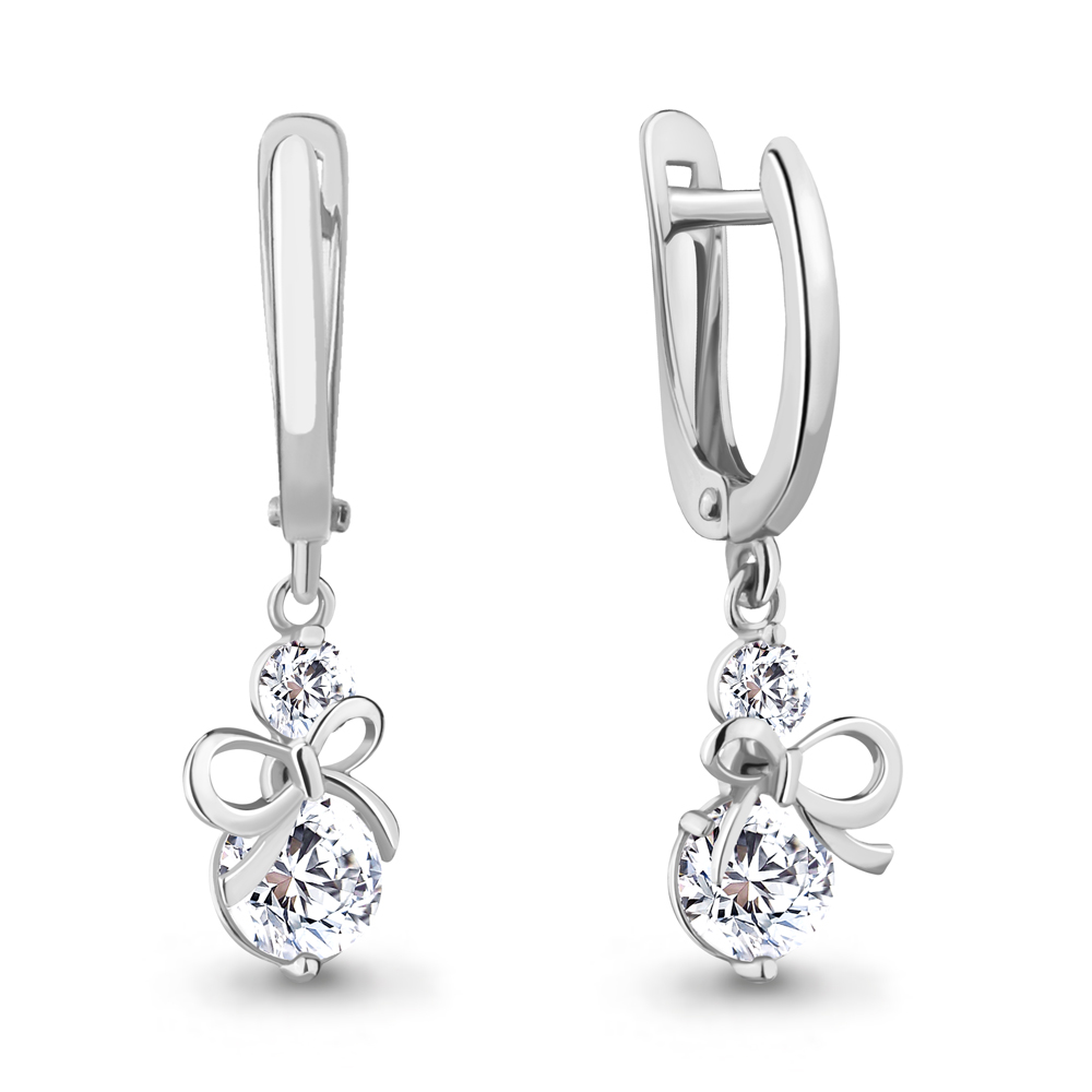 

Серьги из серебра с фианитом Aquamarine Aquamarine 43117_925_р, 43117_925_р