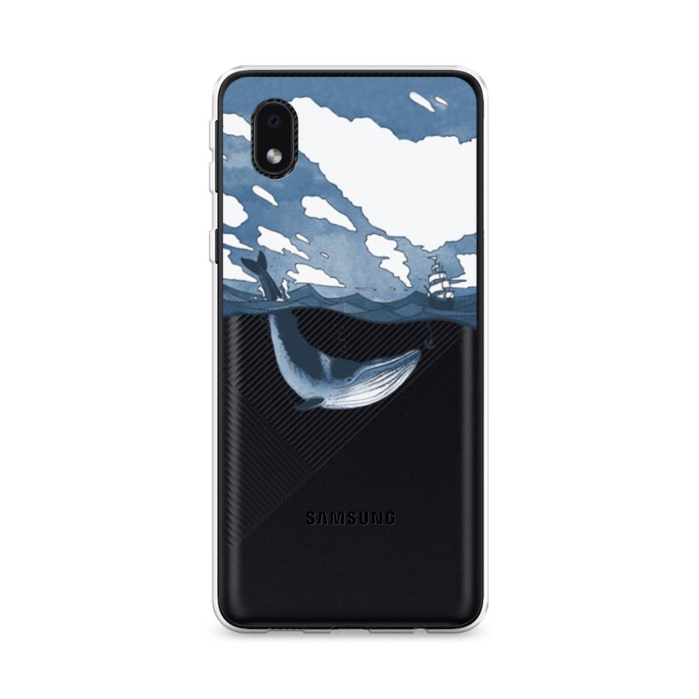 

Чехол на Samsung Galaxy A01 Core "Большой кит", Синий, 2101250-1