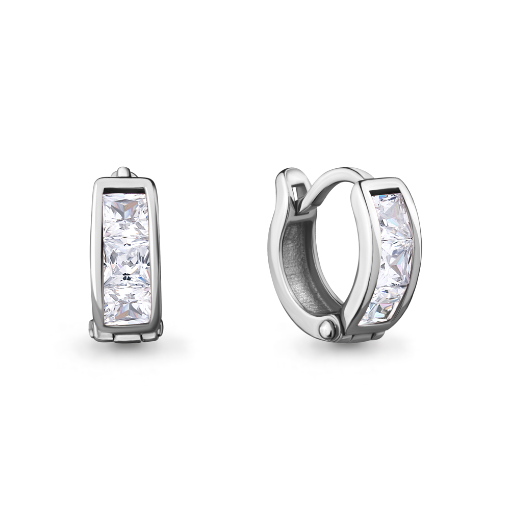 

Серьги из серебра с фианитом Aquamarine Aquamarine 43053А_925_р, 43053А_925_р