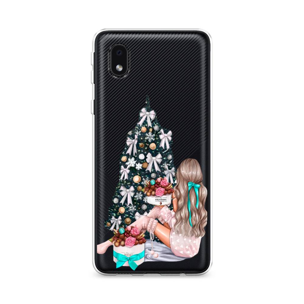 

Чехол на Samsung Galaxy A01 Core "New Year", Зеленый;бежевый;голубой, 2101250-5