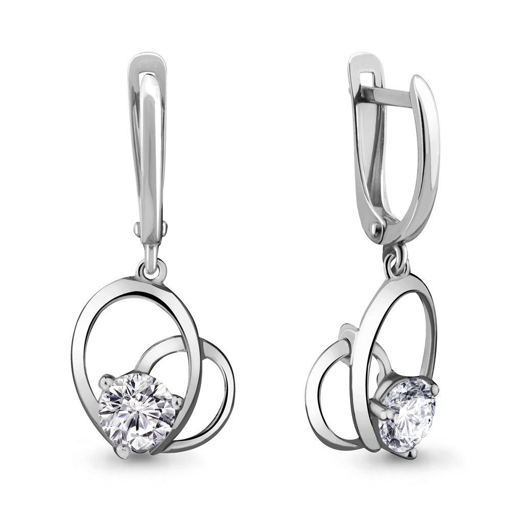 

Серьги из серебра с фианитом Aquamarine Aquamarine 43004_925_р, 43004_925_р